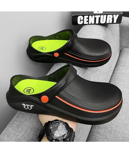 A Pair of Men's Casual Shoes, Waterproof and Oil-Proof, Low-Top Non-Slip Chef Shoes, Wear-Resistant and Non-Slip Men's Shoes
