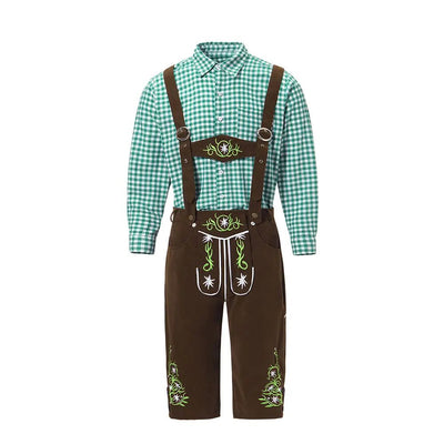 Men Oktoberfest Costume German Oktoberfest Pubs Bartender Outfit Beer Man Costumes  Lederhosen Bavarian Octoberfest