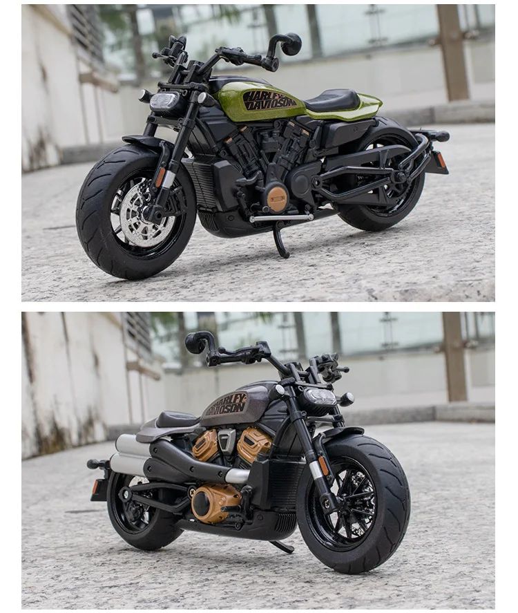 1:12 Harley SPORTSTER S Motorcycle High Simulation Diecast Metal Alloy Model car Sound Light Collection Kids Toy Gifts M41