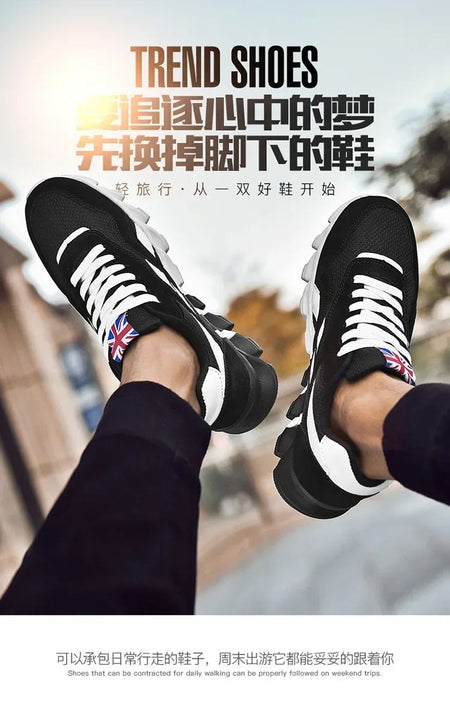 Brand Trend Size 46 47 48 Men's Wear-resistant Cushioning Thick-soled Fitness Sneakers Outdoor Breathable Running Shoes for Men