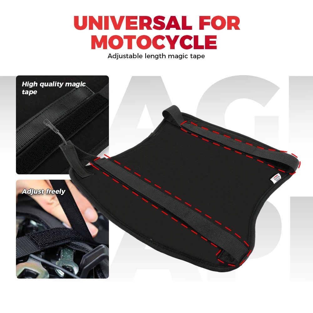 KEMITOUR 12V Motorcycle Heated Seat Cushion Universal For ATV Raptor 700 For R1200GS F800GS MT07 MT09 Winter Warmer Seat Cover