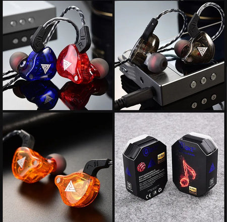 QKZ AK6 In Ear Earphone 6 Dynamic Driver Unit Headphone With Mic Stereo Sports HiFi Subwoofer Headset Monitor Earbuds For iPhone