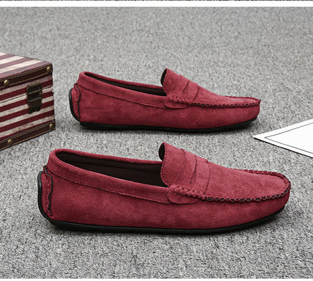 Fashion Suede Men Casual Shoes Breathable Comfort Slip-on Mens Driving Shoes Luxury Brand Men Loafers Mens Lazy Shoes Moccasins