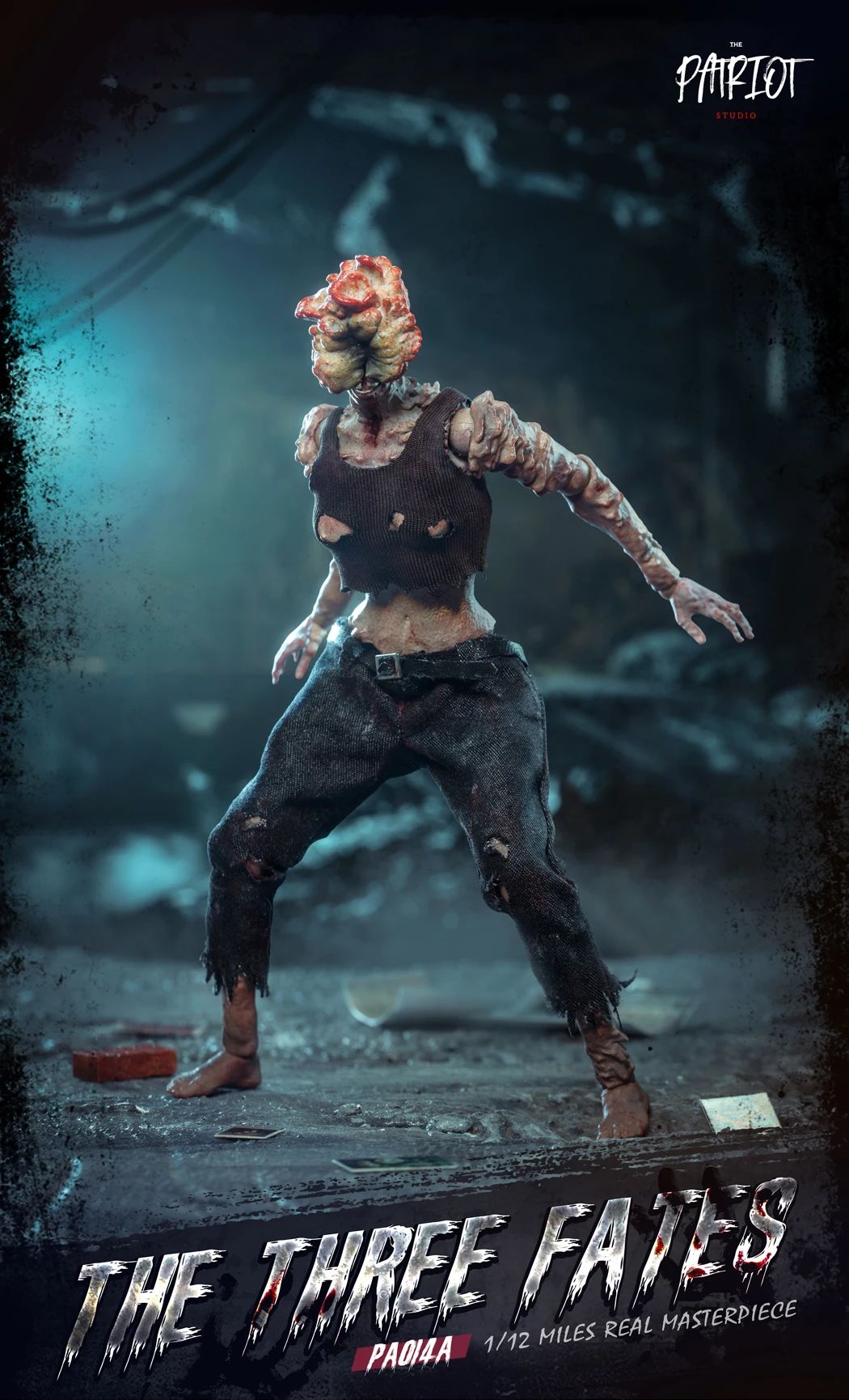 In Stock Patriot The Last of Us Clicker Three Destiny Zombie 1/12 Cloth Robe Action Figure Toy Gift Series Collection