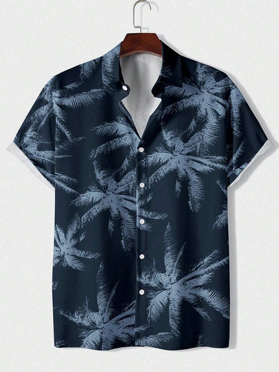Hawaiian Shirt Man Print Casual Thin Beach Slim Fashion Shirt High Quality Luxury Black Social Vintage Funny Oversized Clothes