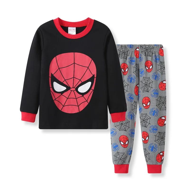 2Pcs/set Spiderman Kids Pajamas for Toddlers Boys Superhero Hulk Cosplay Long Sleeve T Shirt Pants Homewear Pyjamas Suit