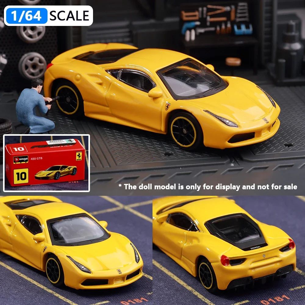Bburago 1:64 Porsche 911 Gt2 Lamborghini Ferrari SP3 812 1959 Cadillac Miniature Alloy Diecast Car Model Collection Toy Gifts