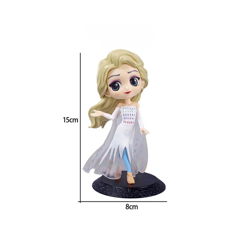 Disney Frozen Elsa Anna Princess Action Figure Cute Cartoon Model Dolls Collection Kids Toys Cake Decoration Room Ornaments Gift
