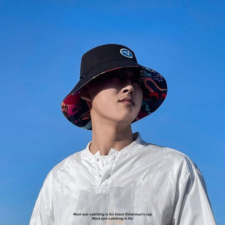 XL 60-63cm Big Head Reversible Bucket Hat Sun Protection Panama for Men Women Fisherman Cap Large Size for Travel Go Shopping