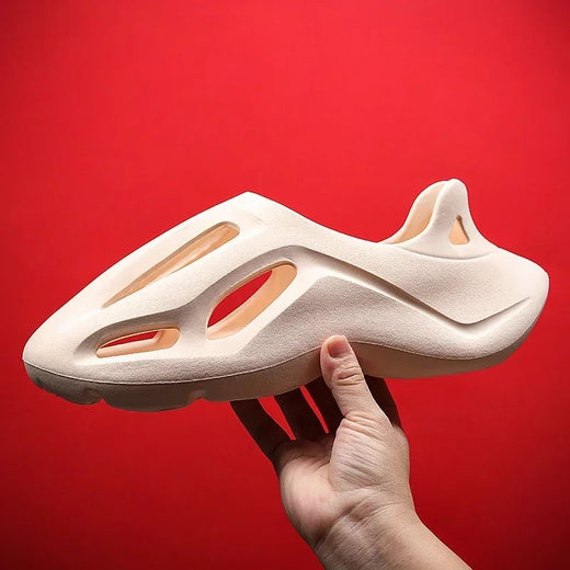 Men's Slippers Summer Soft EVA Beach Hole Shoes Outdoor Women's Slide Non-slip Personalized Hollow Shoes 36-47