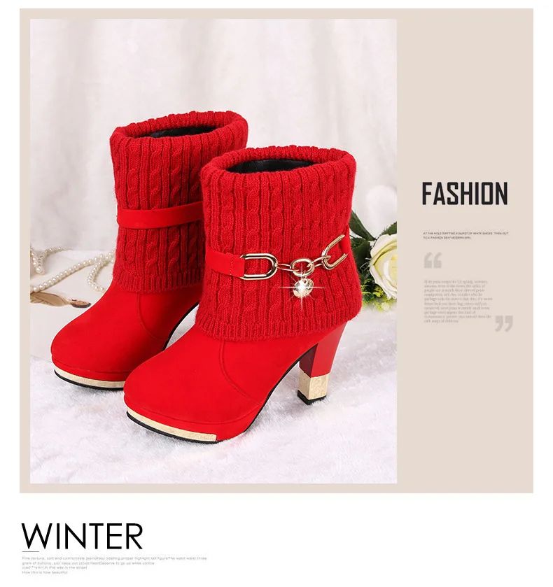 Super High Heels Platform Shoes Women High Heels Women Pumps Shoes Pointed Toe Suede Ankle Boots for Women Thick Heels Boots NEW