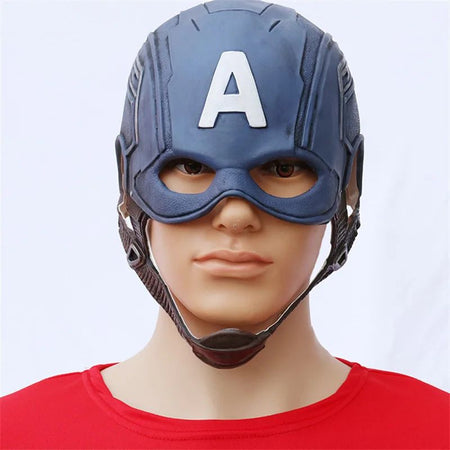 Movie Superhero USA Steve Captain Cosplay Mask Soft Latex Full Head Breathable Halloween Party Cosplay Costume Props