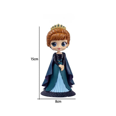 Disney Frozen Elsa Anna Princess Action Figure Cute Cartoon Model Dolls Collection Kids Toys Cake Decoration Room Ornaments Gift