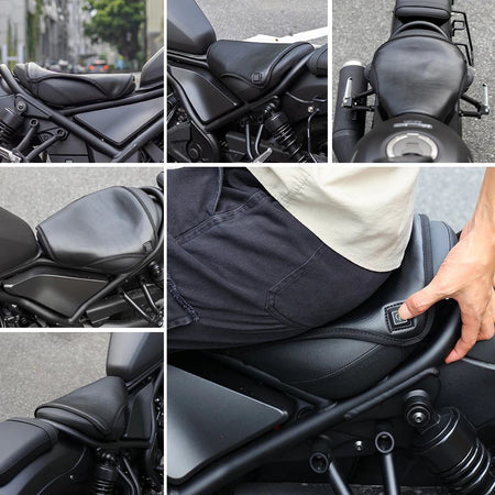 KEMITOUR 12V Motorcycle Heated Seat Cushion Universal For ATV Raptor 700 For R1200GS F800GS MT07 MT09 Winter Warmer Seat Cover