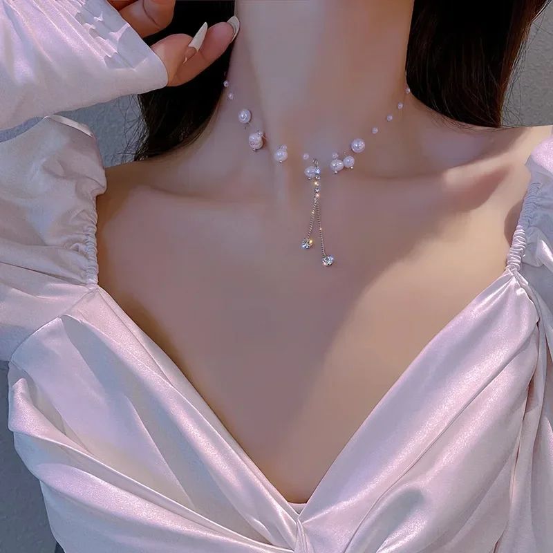 Exquisite Dolphin Star Blue Crystal Pendant Necklace For Women Fashion Personalized Daily Accessory Party Jewelry Birthday Gifts