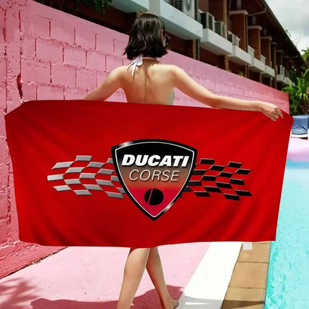 Ducati Motorcycle LOGO Printing Big Microfiber Beach Towels Towel Sand Beach Towels Pool Towel for Travel Swim Pool Yoga