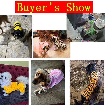 Winter Dog Clothes Warm Fleece Pet Dogs Hoodies Pet Clothes for Small Dogs Chihuahua Puppy Cats Jacket Coat Dog Jumpsuit Costume