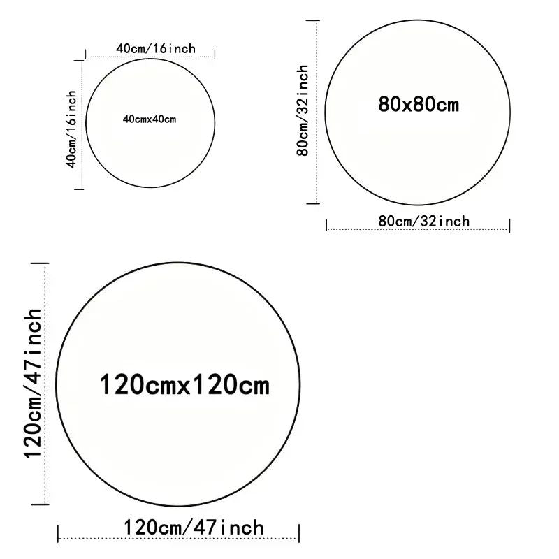 MINISO Japanese Anime Pokemon Round Rugs Non-Slip Floor Mat for Home Living Room Bedroom Circle Rug Washable Round Carpet Decor