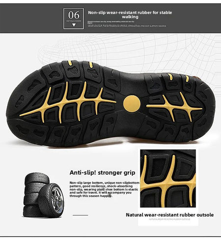 2025 Man's shoes Genuine Leather Men Sandals Summer Men's Shoes Outdoor Water Shoes Leather Sandals For Men men summer sandals