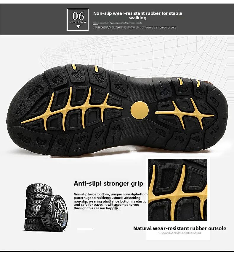 2025 Man's shoes Genuine Leather Men Sandals Summer Men's Shoes Outdoor Water Shoes Leather Sandals For Men men summer sandals