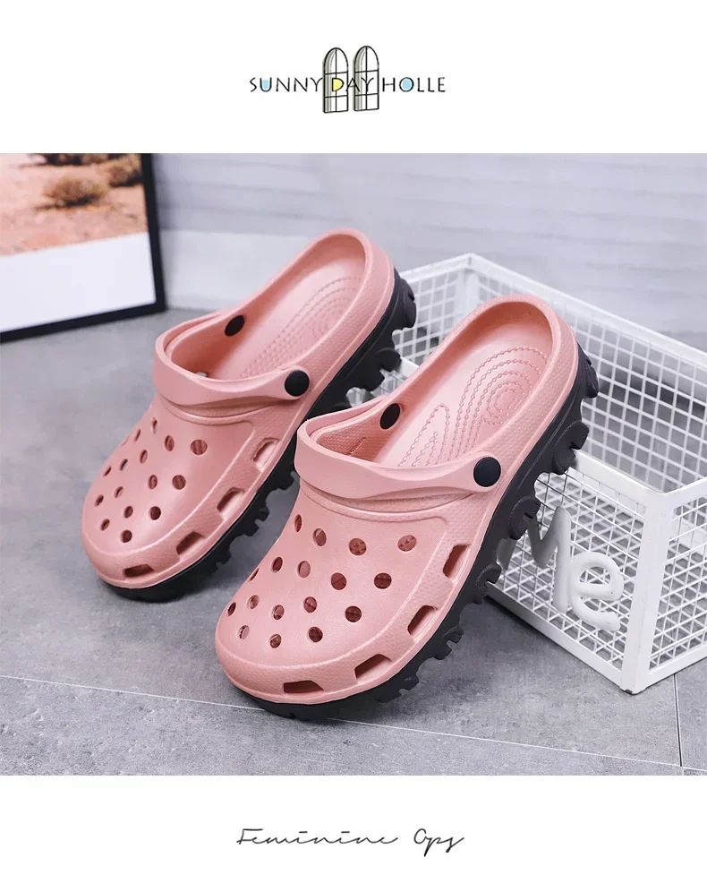Men Clogs Sandals Outdoor Casual Shoes EVA Lightweight Slippers Summer Sandalias Platform Hombre Women Beach Large Big Size 50