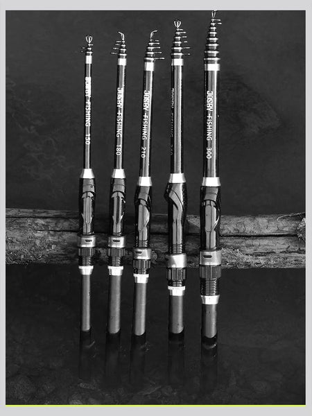Ultra Durable Telescopic Rock Fishing Rod Spinning Carbon Fiber Pesca Carp Feeder Pole 1.5-3.0M Portable Travel Mini Fish Tackle