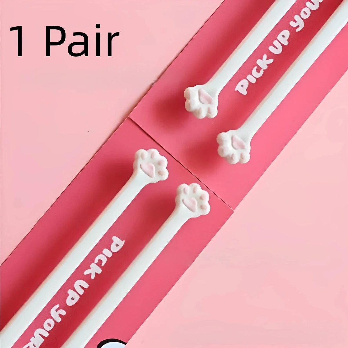 A pair Creative Palm Chopsticks Kitchen supplies Reusable chopsticks Plastic small hands cat claws chopsticks