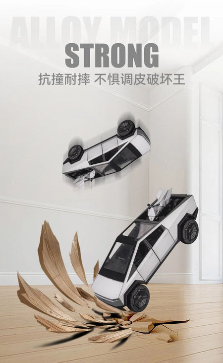 Alloy Model Car 1:24 Diecast Miniature Metal Pickup Vehicle Chidlren Birthday Collected Gift Van Truck Tesla Cybertruck Boys Toy