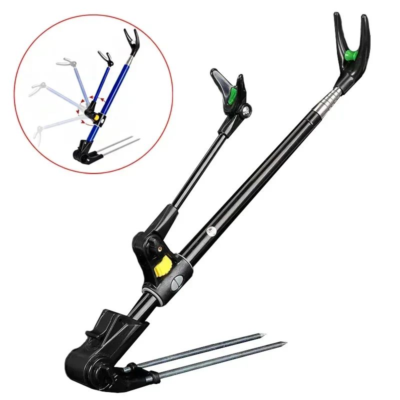 1.7M/2.1M/2.4M New Stainless Steel Thickened Telescopic Fishing Rod Bracket Fishing Rod Dual Purpose Bracket Fishing Rod Holder