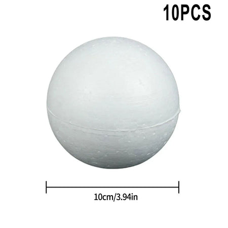 10pcs Solid Foam Ball Polystyrene Balls 50mm-100mm  Round DIY Accessory Handmade For Party Celebration Christmas Decoration