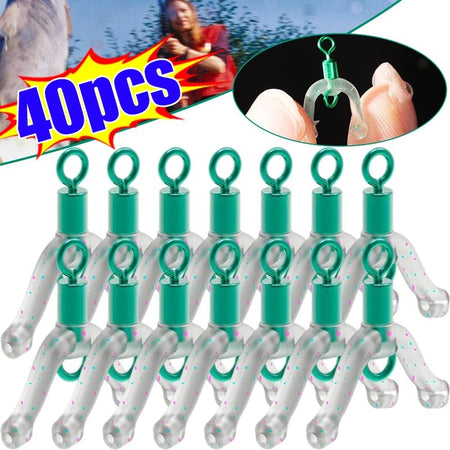 Fishing Hook Separator Anti Tangle Boom Green Silicone Bifurcator High Elastic Subline Splitter Lure Rigging Accessories Tool