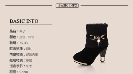 Super High Heels Platform Shoes Women High Heels Women Pumps Shoes Pointed Toe Suede Ankle Boots for Women Thick Heels Boots NEW