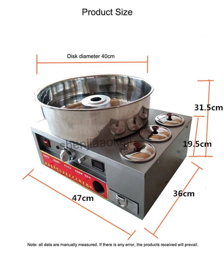 Commercial Marshmallow Machine Stainless Steel Gas Cotton Candy Maker DIY Candy Floss Machine Fancy Brushed Spun Sugar Machine