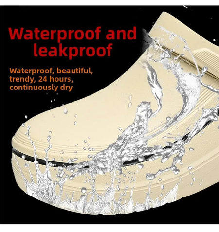 A Pair of Men's Casual Shoes, Waterproof and Oil-Proof, Low-Top Non-Slip Chef Shoes, Wear-Resistant and Non-Slip Men's Shoes