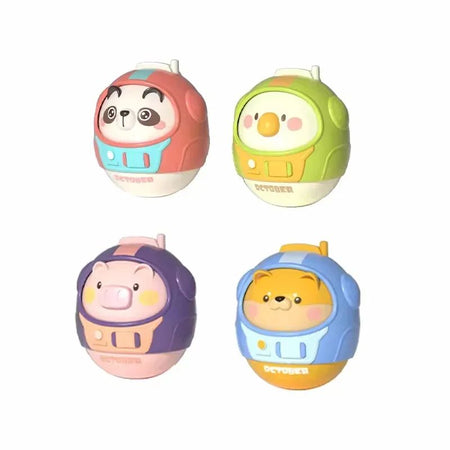 6-12 Months Old Baby Toy Animal Wobbler Baby Bell Toy Cartoon Animal Cute Shape Bell Doll Rocking Toy Newborn Birthday Gift