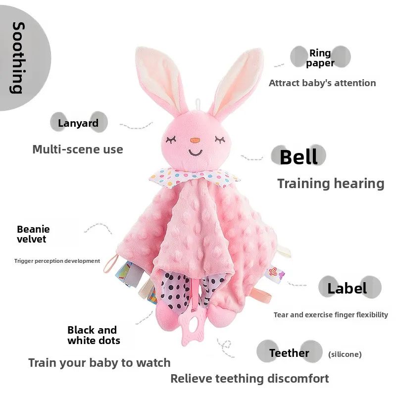 Muslin Baby Comfort Towel Cotton Comforter Blanket Soft Newborn Sleeping Dolls Kids Fashion Sleep Toy Soothe Appease Towel Bibs