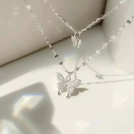 Europe and America Fashion Gold Color Stainless Steel Water Drop Tassel Pendant Necklace for Women Clavicle Chain Paty Jewelry