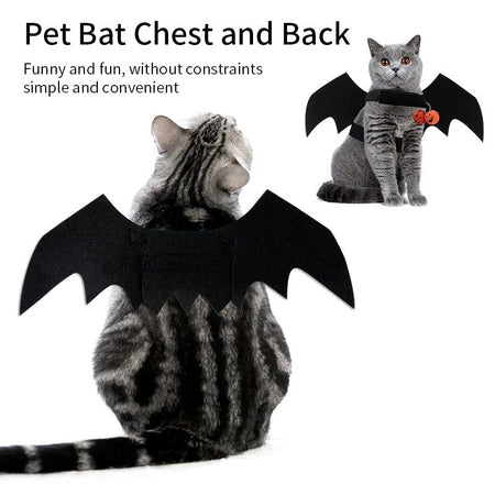 Halloween Cute Pet Dog Cat Clothes Black Bat Wings Harness Costume Cosplay Party Pets Decoration Supplies Cats Dogs Accessories