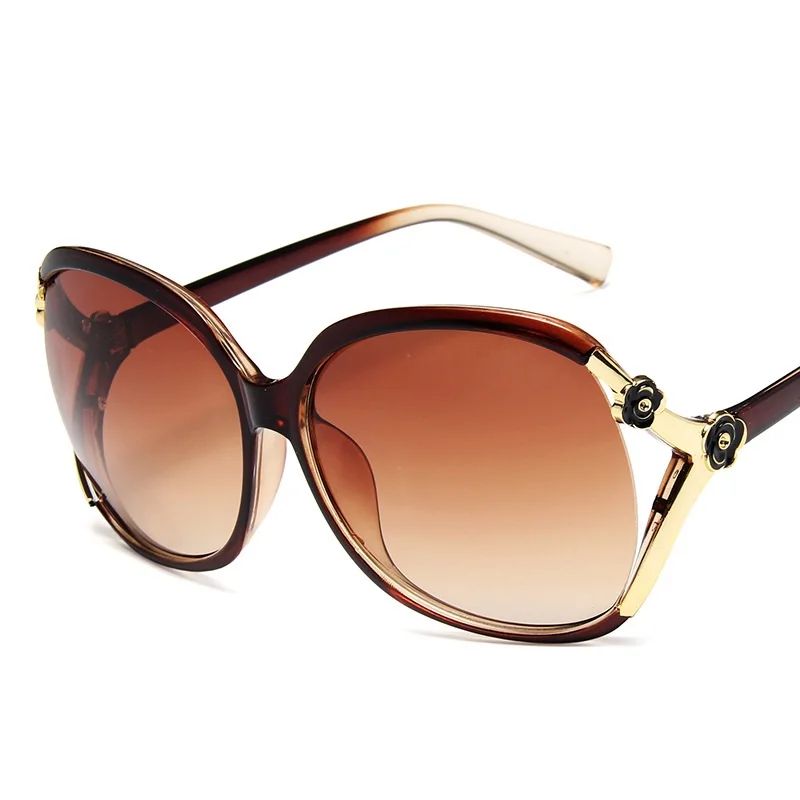 New Classic Vintage Driving Sunglasses for Women Luxurious Fashionable Camellia Hollow-out Women’s Sun Glasses UV400 Protection