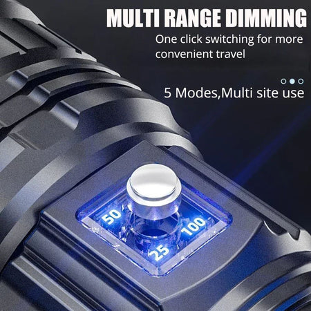 Ultra Bright Torch Built-in Battery Flash Light Emergency Spotlights 5km 1500W Most Powerful Led Flashlights Tactical