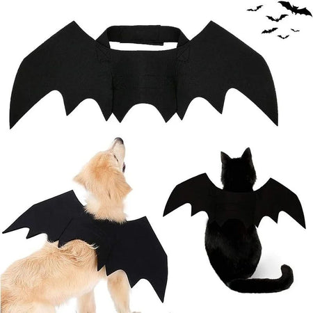 Halloween Cute Pet Dog Cat Clothes Black Bat Wings Harness Costume Cosplay Party Pets Decoration Supplies Cats Dogs Accessories