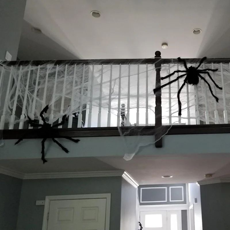 Halloween Spider Decoration Realistic Super Plush Spider Scary Indoor Home Scream Party Outdoor Garden Yard Decoration Supplies