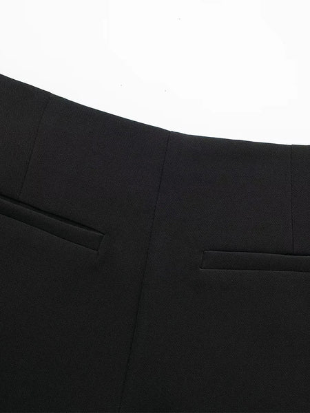 Willshela Women Fashion Solid Side Zipper Skirts Shorts Vintage High Waist Female Chic Lady Shorts