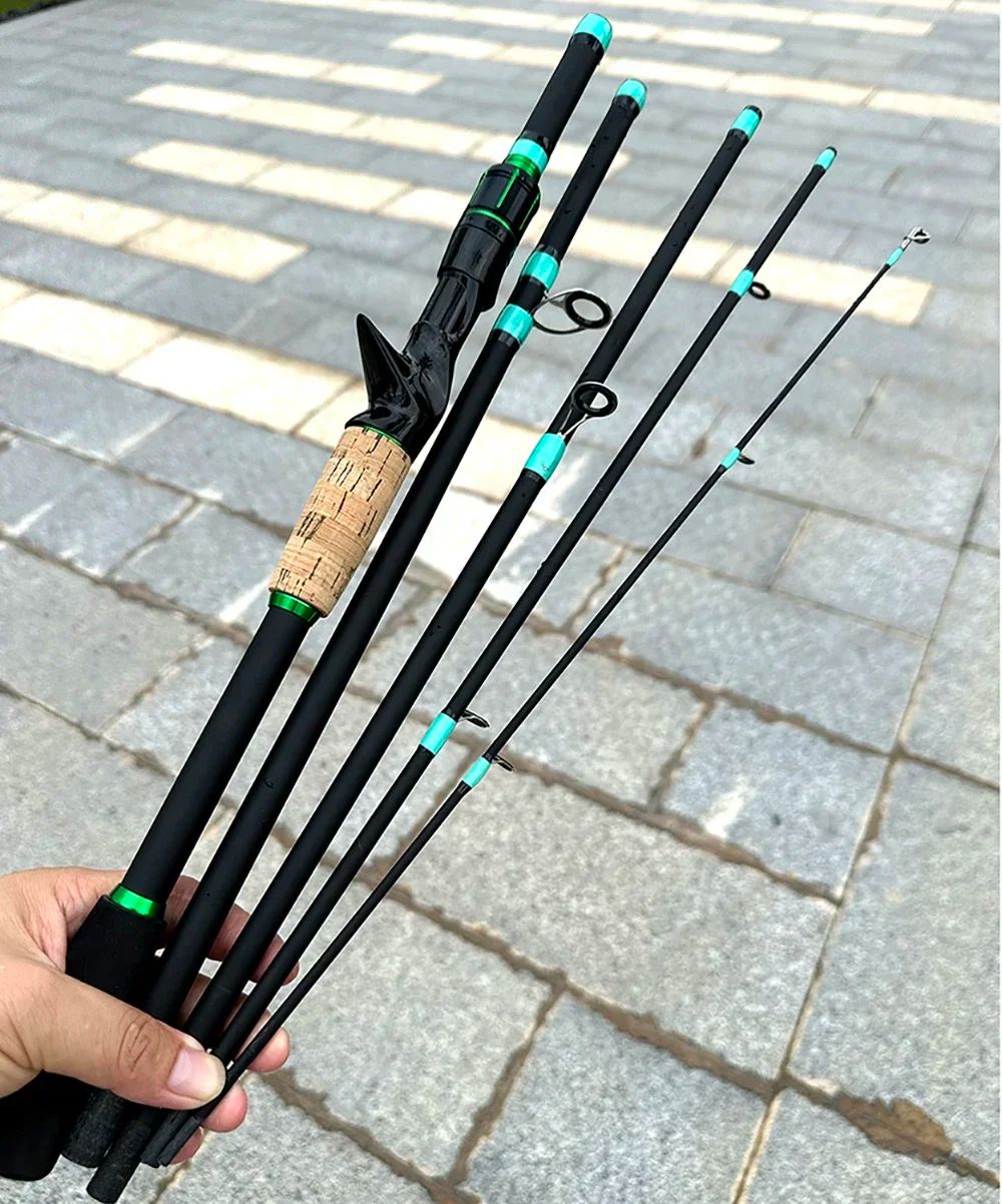 Casting Spinning Lure Fishing Rod Solid ML Tip 1.8/2.1m Ultralight Trout Jigging Pole 4/5 Sections Pesca