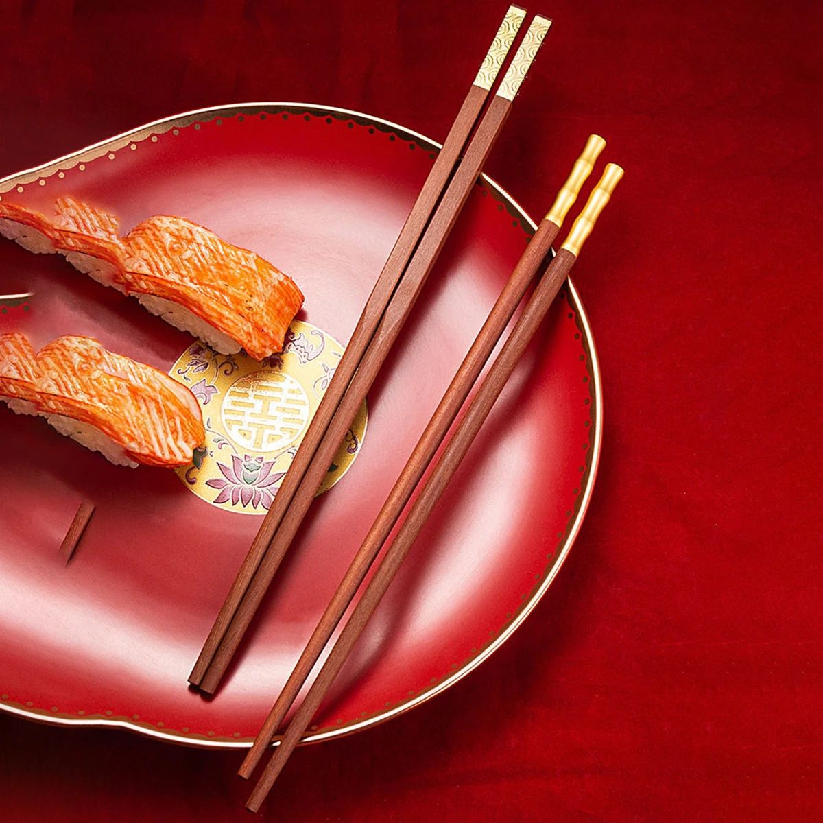 5/6/8/10Pairs Reusable Chopsticks Tableware Handmade Japanese Natural Wood Chopsticks Sushi Food Wooden Chopsticks Non Slip Easy