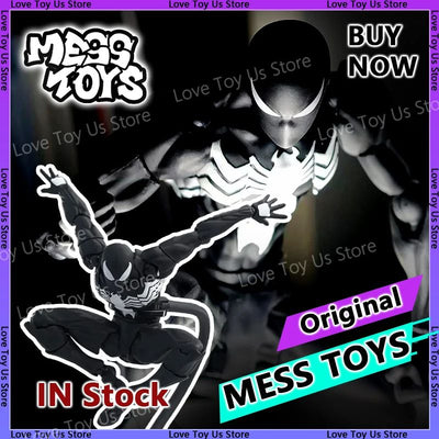In Stock: Mess Toys Spider-Man Symbiote Suit & Scarlet Spider Anime Action Figures - Collectible Gift Set