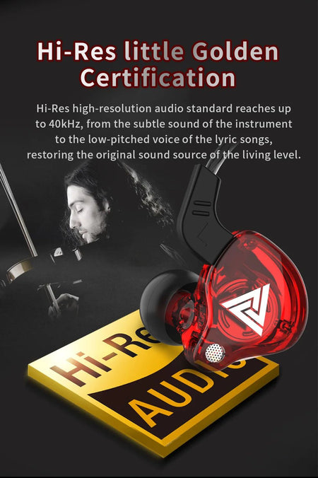 QKZ AK6 In Ear Earphone 6 Dynamic Driver Unit Headphone With Mic Stereo Sports HiFi Subwoofer Headset Monitor Earbuds For iPhone