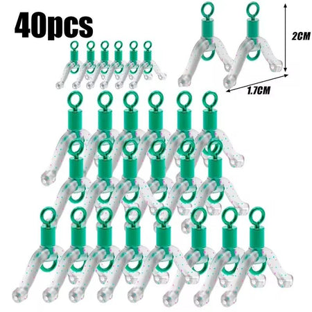 Fishing Hook Separator Anti Tangle Boom Green Silicone Bifurcator High Elastic Subline Splitter Lure Rigging Accessories Tool