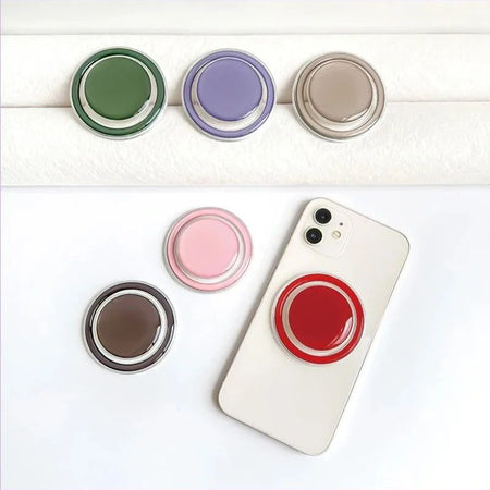 Magnetic Folding Mobile Phone Grip Holder Socket Pocket Support for IPhone 16 15 Samsung Xiaomi Safe Ring Finger Expanding Stand