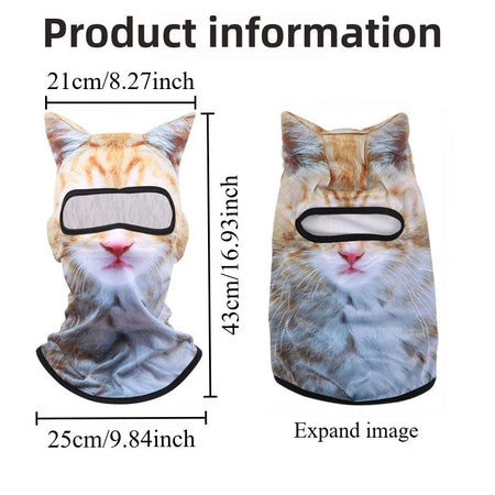3D Cat Mask Dog Tiger Cosplay Balaclava Motorcycle Full Face Hood Mask Skiing Hat Helmet Cute Headgear Hat Halloween Party Masks